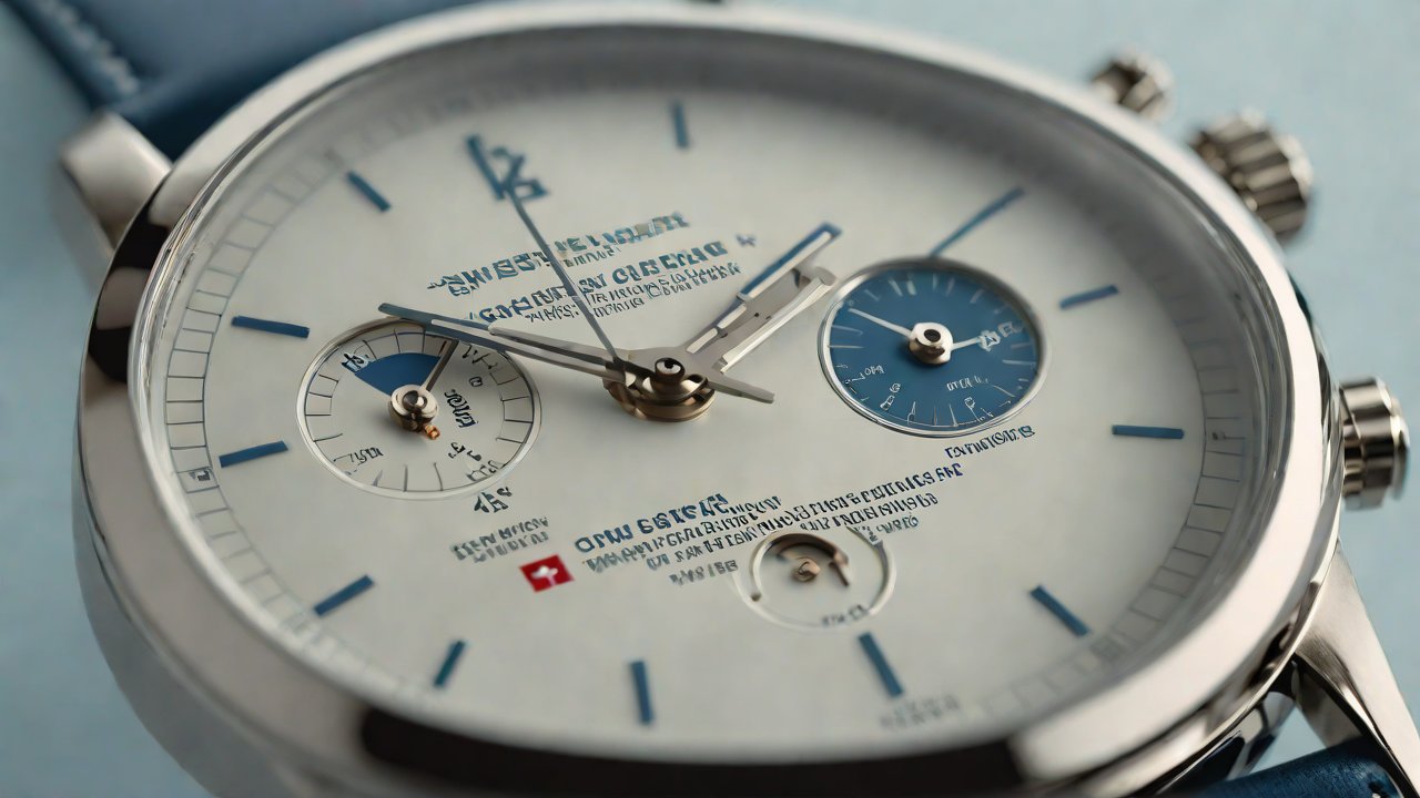 瑞士制标签在手表上