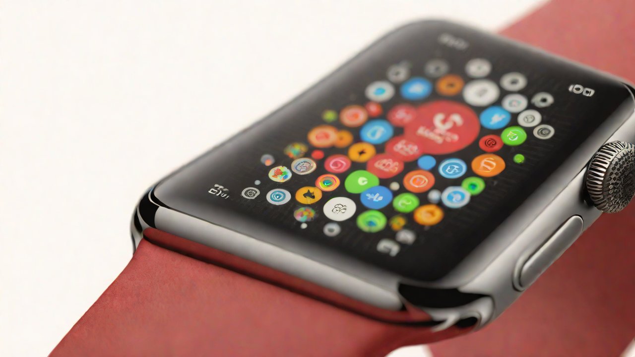 苹果手表边框上的红色小圆点